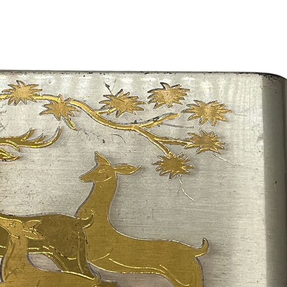 Elgin Compact Deer American Made Silver Tone Gold Tone MCM Retro Chic 50s 60s - Picture 5 of 16